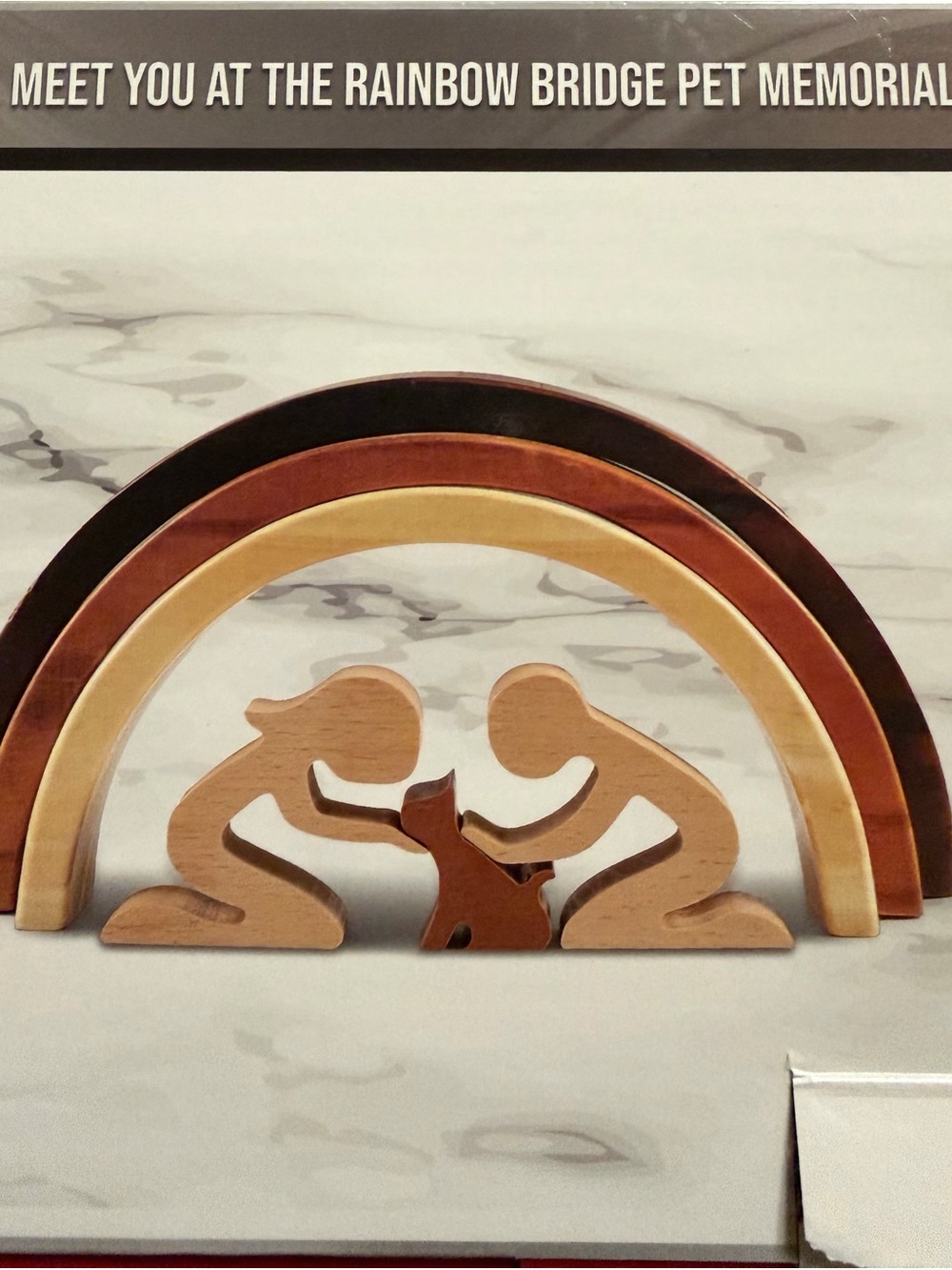 Rainbow Bridge Pet Memorial Wooden decor display
